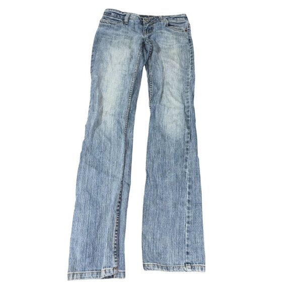 Denim - American Eagle Outfitters Straight 77 Zero Reg Low Rise Light Wash Jeans